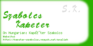 szabolcs kapeter business card